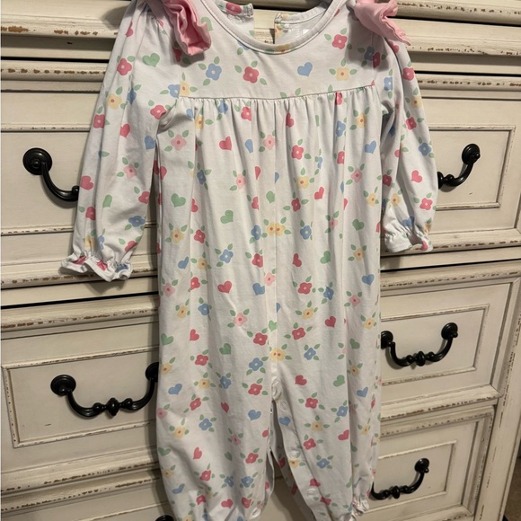 Cecil and Lou Floral Heart Print Toddler Romper - Picture 1 of 3
